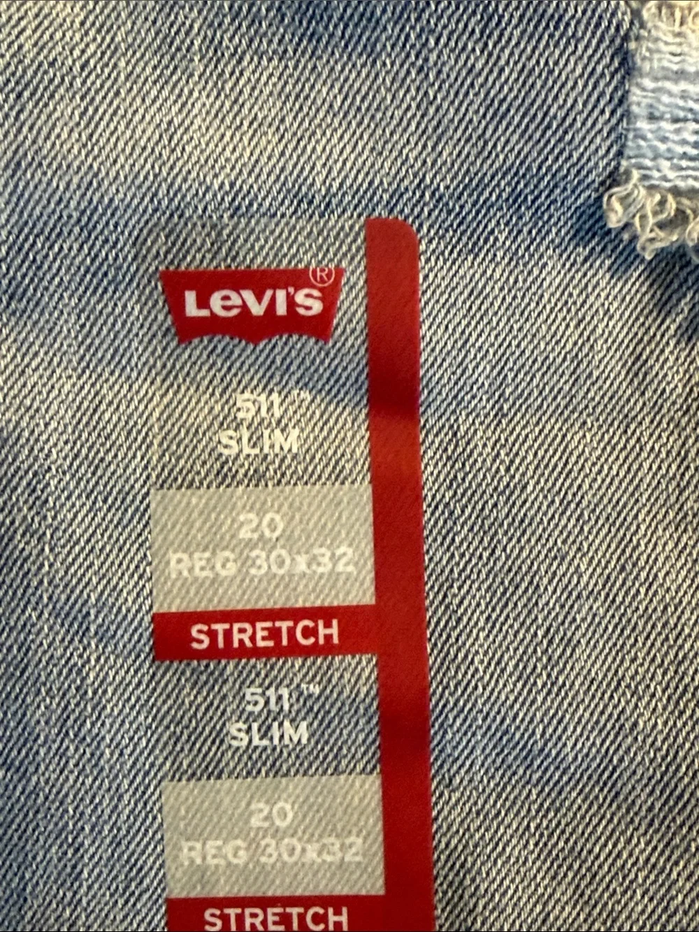 Levi's Light Blue Slim Fit Ripped Jeans